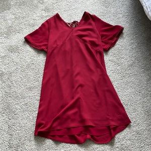 Everly Red short sleeve dress